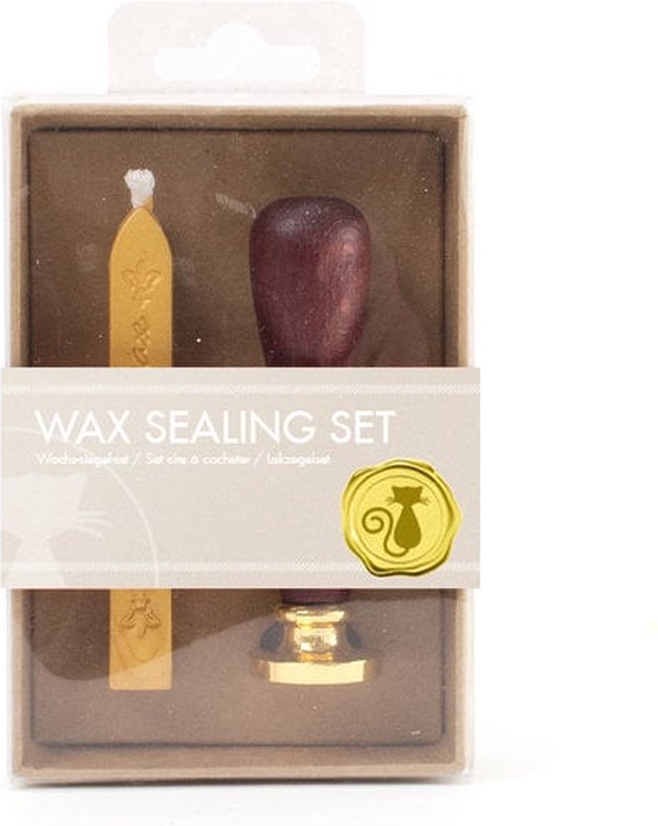 Lakzegel set, Kat stempel