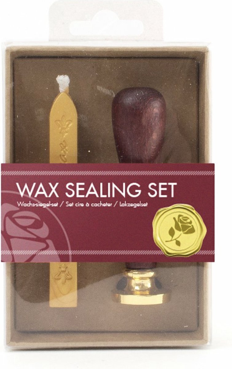 Wax sealing set, Rose stamp