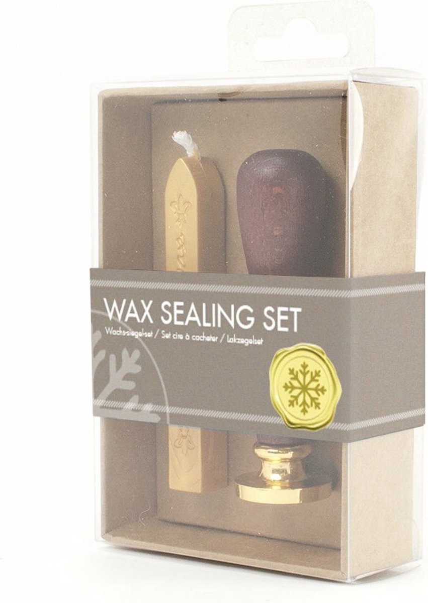 Wax verzegelingsset, sneeuwvlok stempel