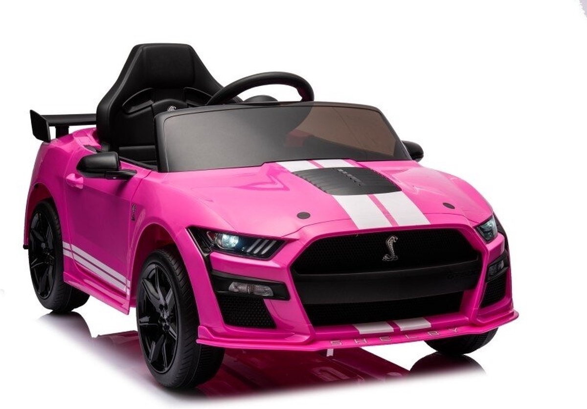 Ford Mustang GT500 Elektrische Kinderauto Roze - Premium Edition met Afstandsbediening