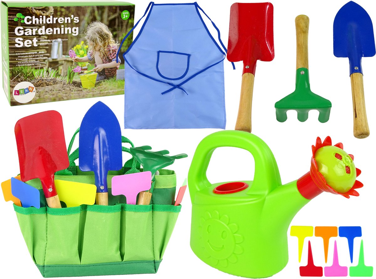 12-delige tuigereedschap set voor kinderen inclusief tas, schep en gieter - Complete set - Vanaf 3 jaar