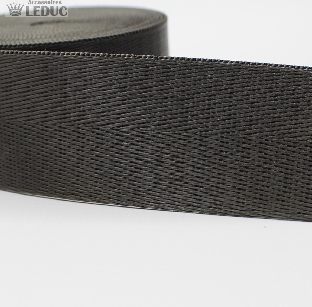 5 Meter Glanzende VisgraatTASSENBAND, Breedte 30MM, Kleur 12 DONKERGRIJS