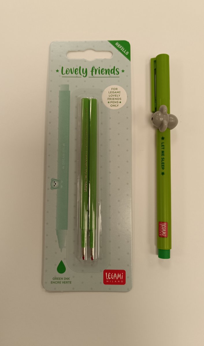Gelpen Set Lovely Friends - Koala + 2 groene vullingen
