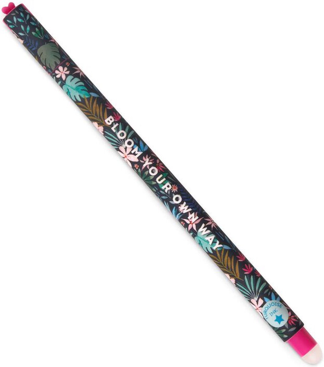 Legami Uitwisbare Pen  - Bloom - Inktkleur Turquoise - Navulbaar - Back to School