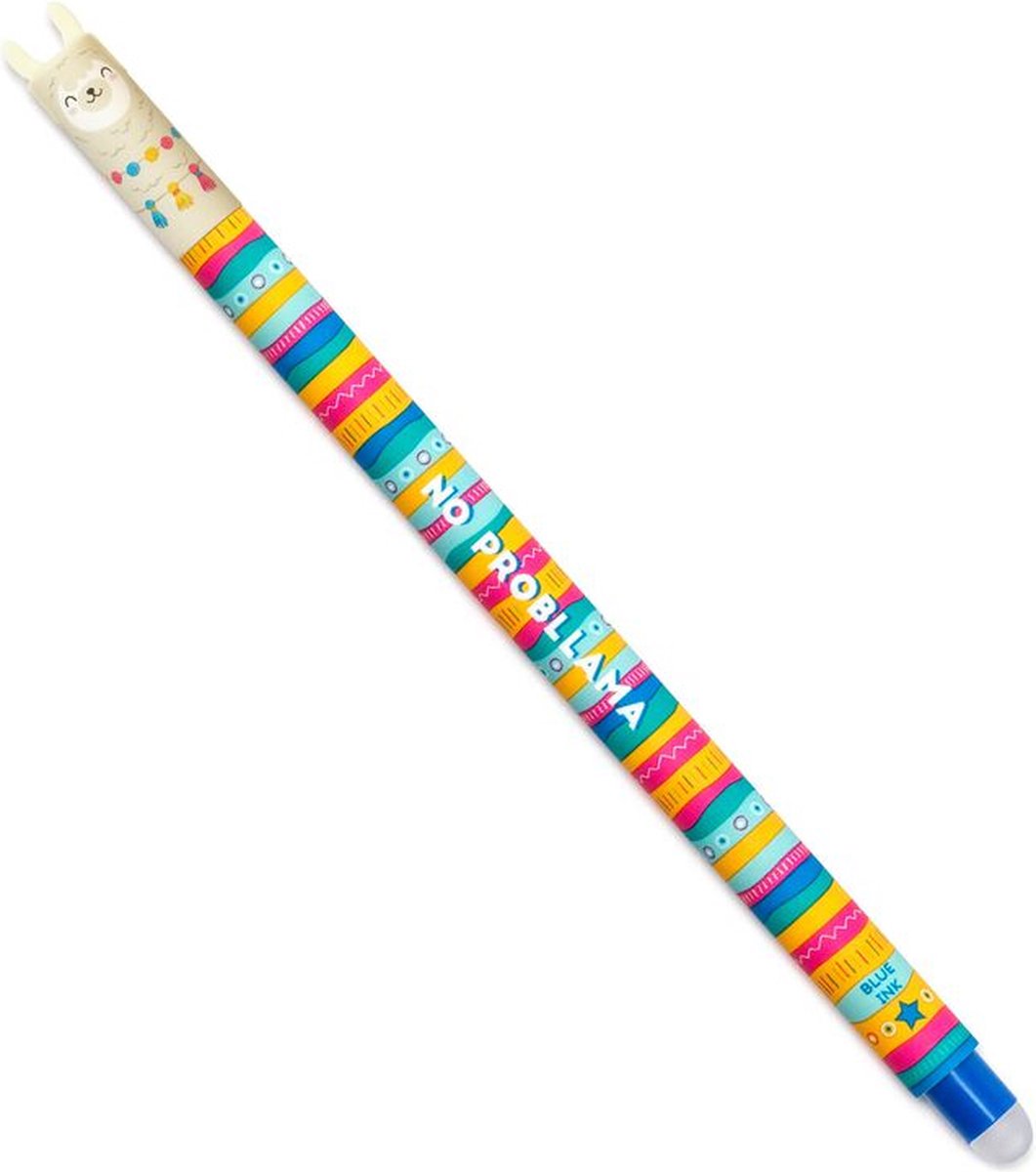 Legami Uitwisbare Pen - Lama - Inktkleur Blauw - Navulbaar - Back to School