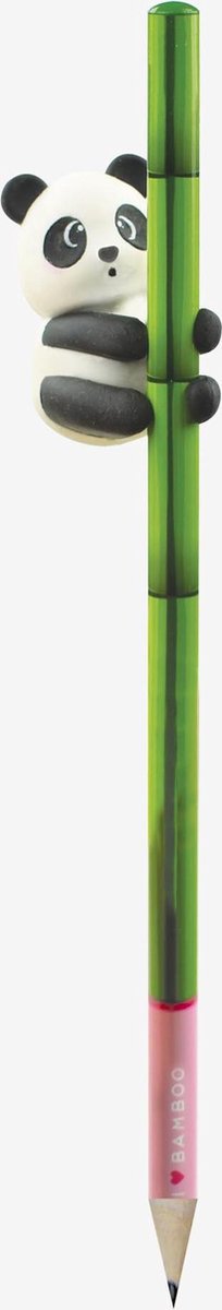 Panda Potlood met panda gum - Bamboe patroon