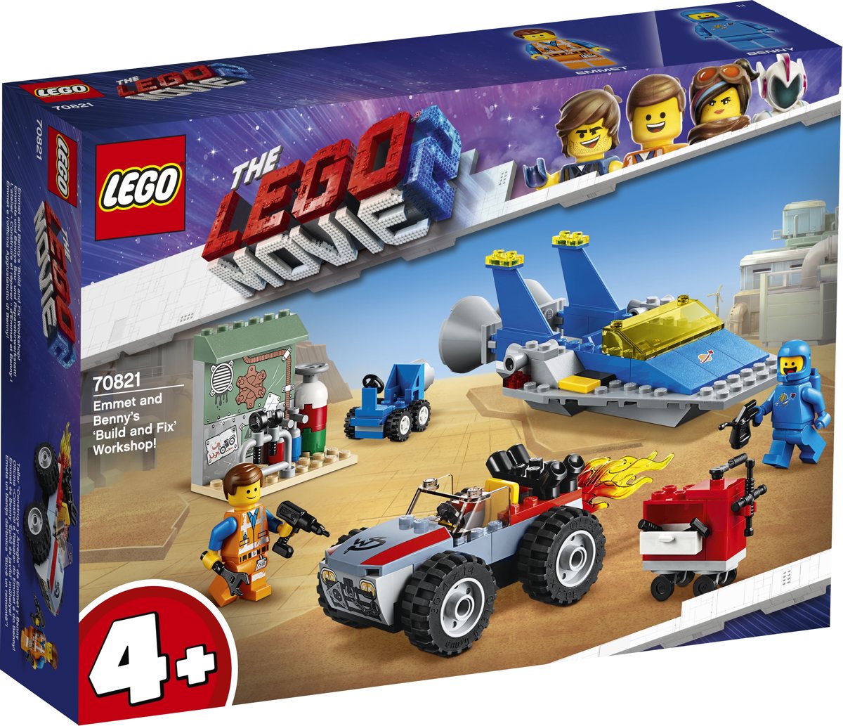 LEGO 4+ The Movie 2 Emmets en Bennys Bouw- en Reparatiewerkplaats! - 70821