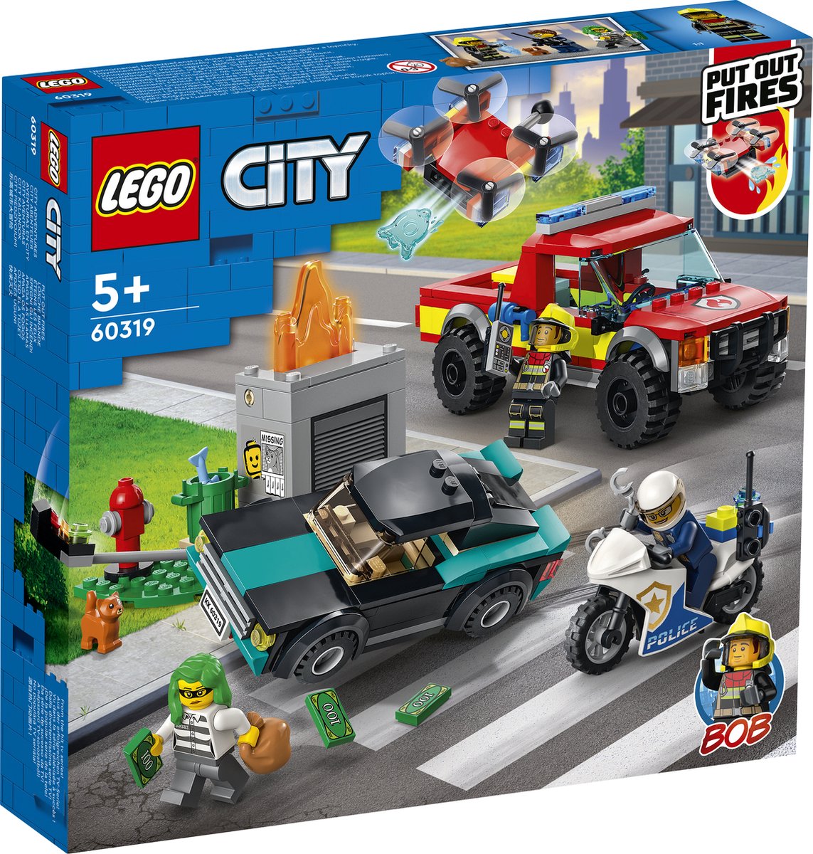 LEGO City Brandweer & Politie Achtervolging - 60319