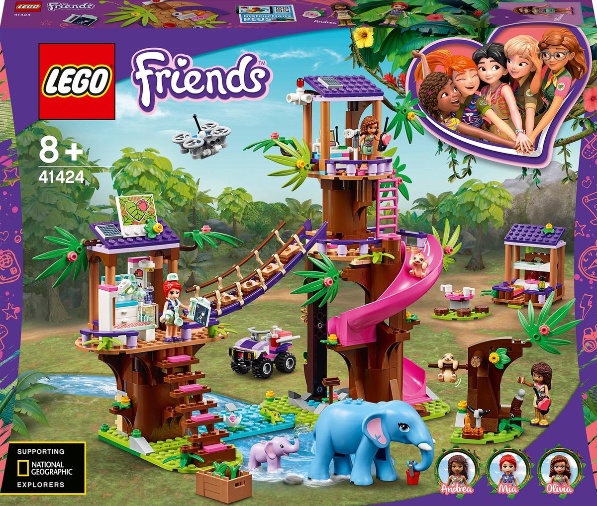 LEGO Friends Jungle Reddingsbasis - 41424