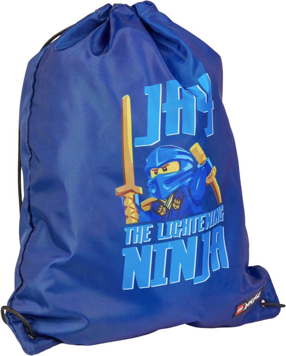 LEGO Ninjago Drawstring Bag, voor een jongen, Blauw, Tassen, maat: One size