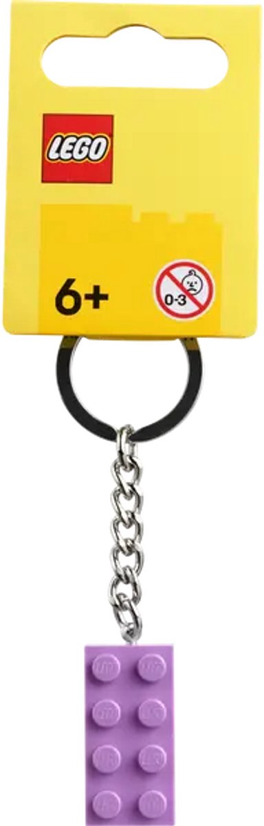 LEGO Sleutelhanger - Lavendel Paars Steentje - LEGO Blokje