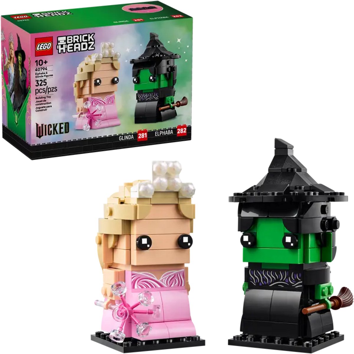 LEGO Wicked Brickheadz 40794 - Elphaba en Glinda Figuren