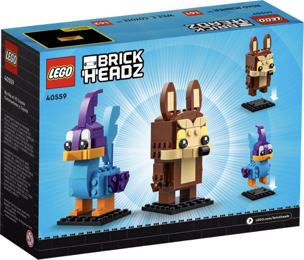   40559 brickheadz Road Runner & Wile E. Coyote