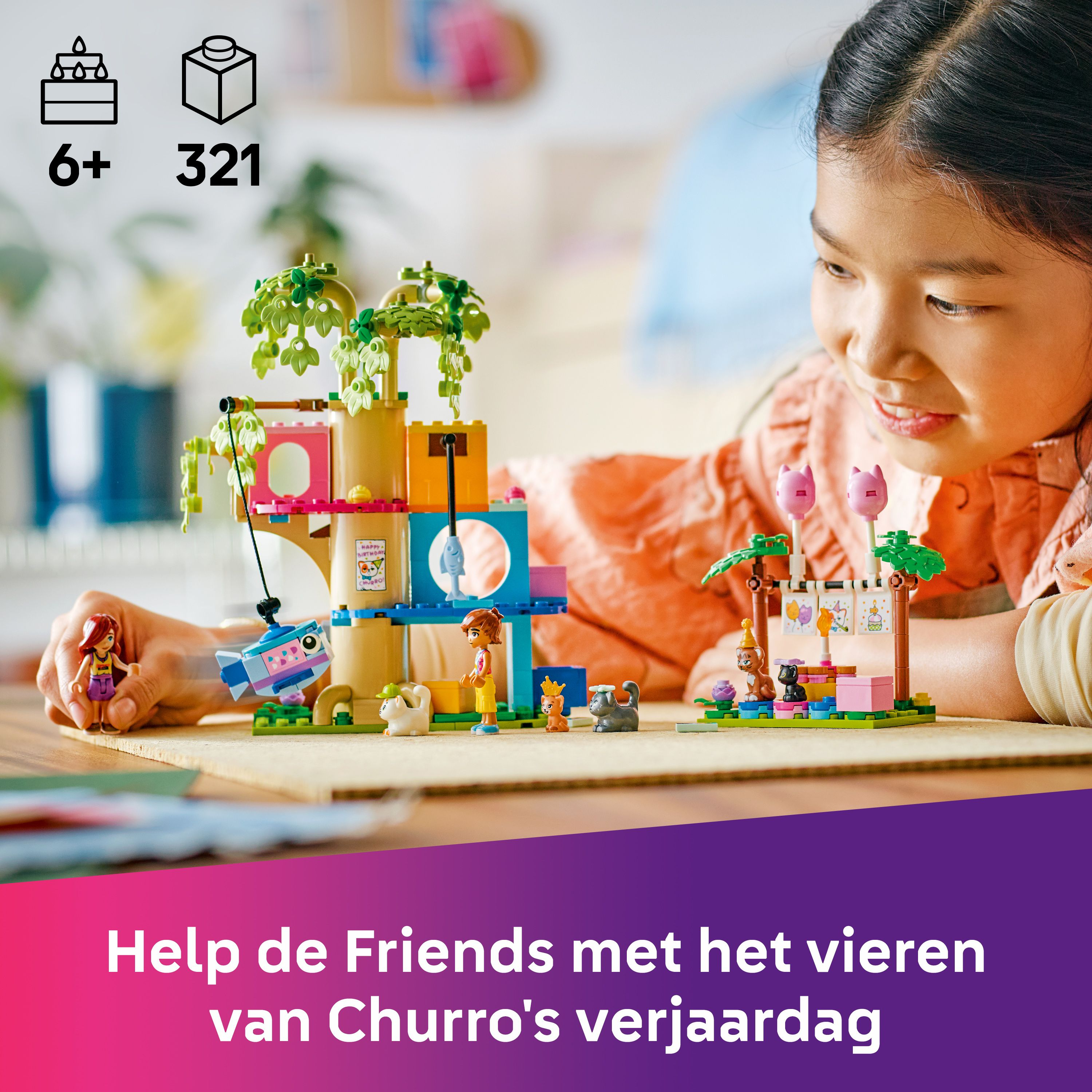   Friends 4266 kattenverjaardagsfeestje & boomhut