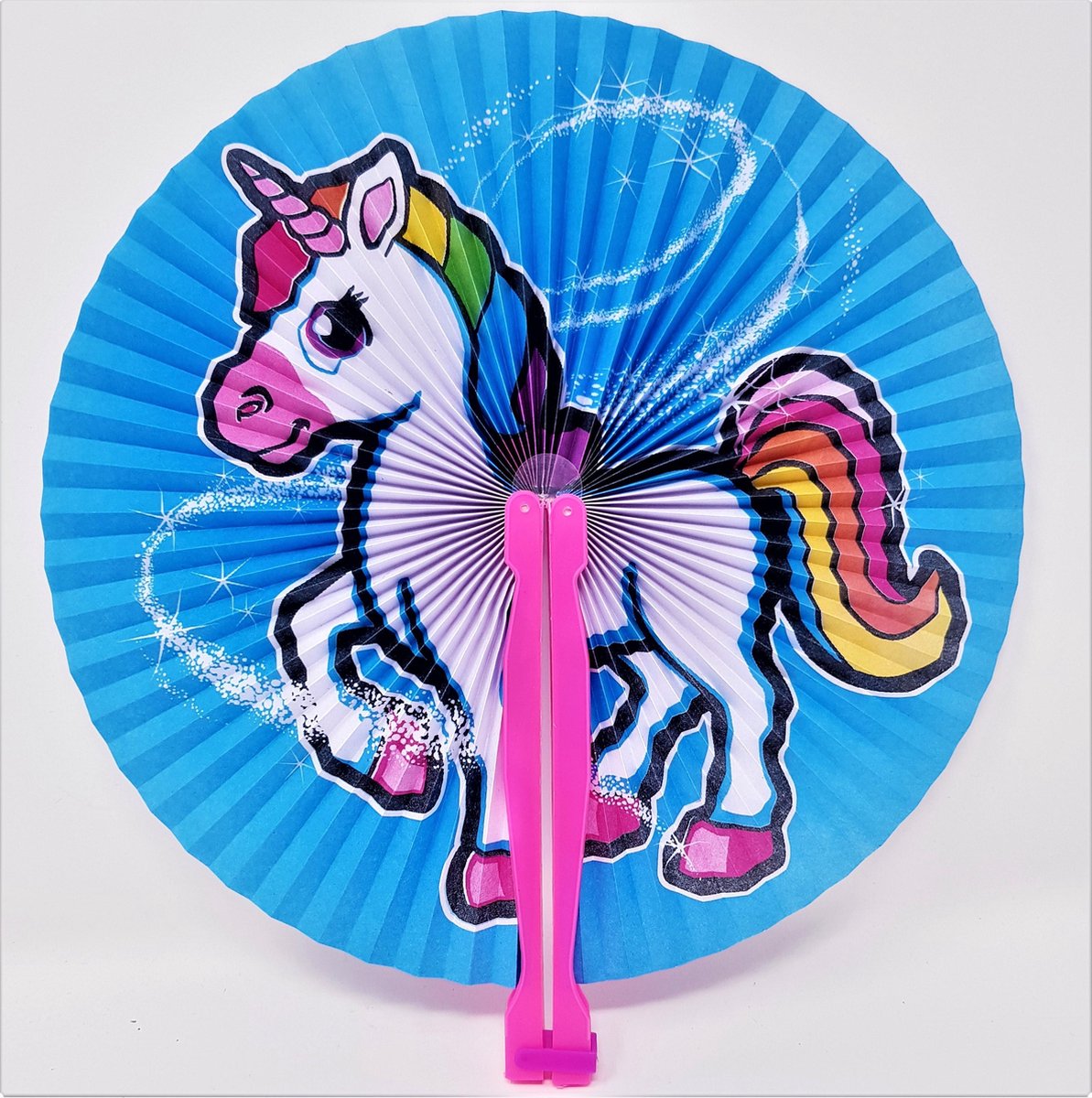 UNICORN WAAIER - SPAANSE WAAIER MET UNICORN - 5 STUKS - UITDEELCADEAU KINDERFEESTJE