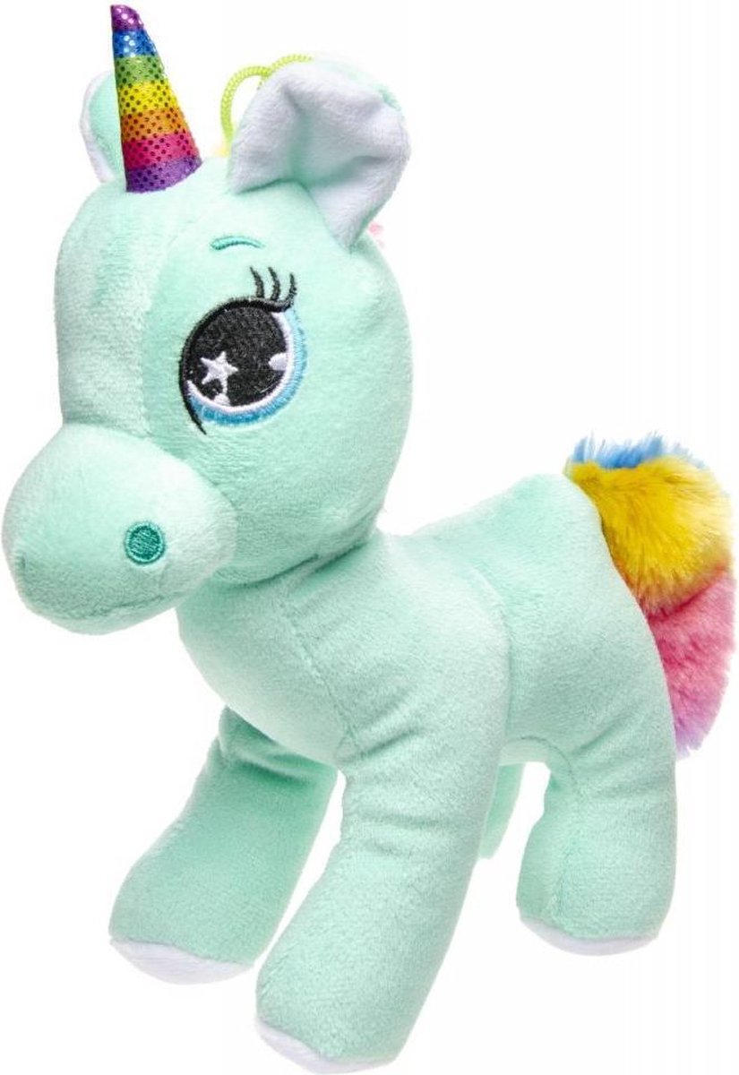 Schattige regenboog eenhoorn 22 cm MINT