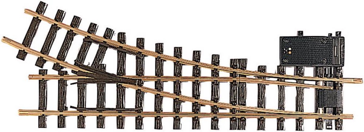 16050 G LGB rails Wissel, Elektrisch, Rechts 440 mm 22.5 ° 1243 mm 1 stuk(s)