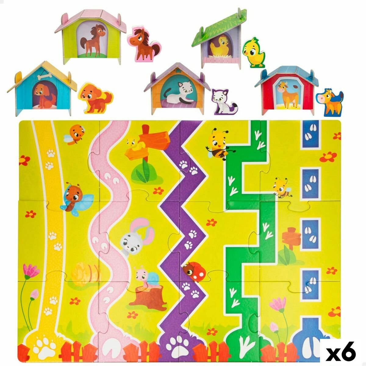 Childs Puzzle Lisciani Giochi 48 x 1 x 36 cm Farm 12 Pieces 27 Pieces (6 Units)