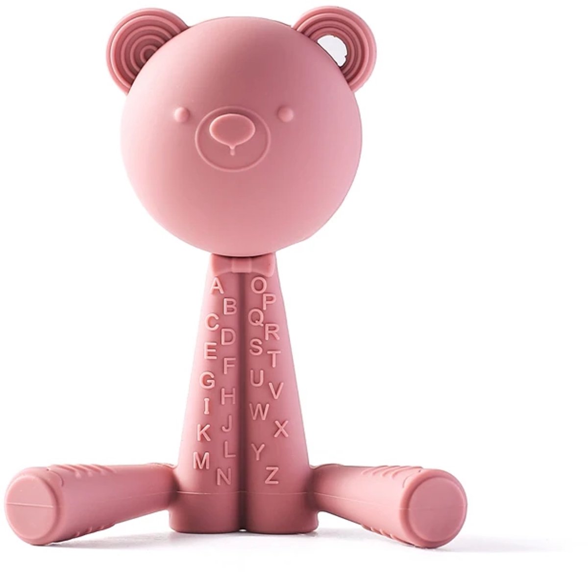 Bijtring – Zachte Beer voor Tandontwikkeling - 0 tot 12 maanden - Oud Roze