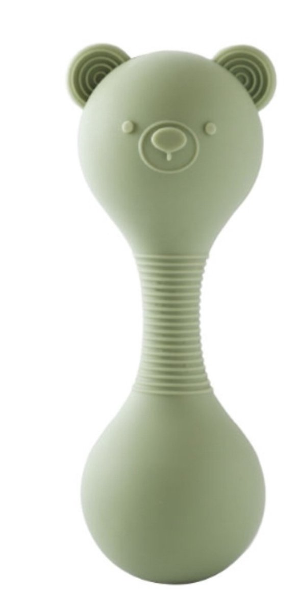 Rammelaar – Zacht Educatief Beer Speelgoed met Geluid! - Groen