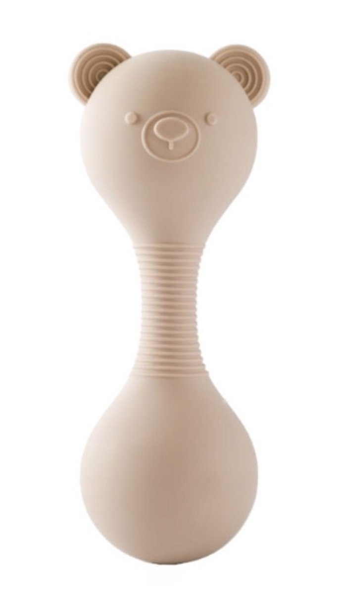 Rammelaar – Zacht Educatief Beer met Geluid! - Beige