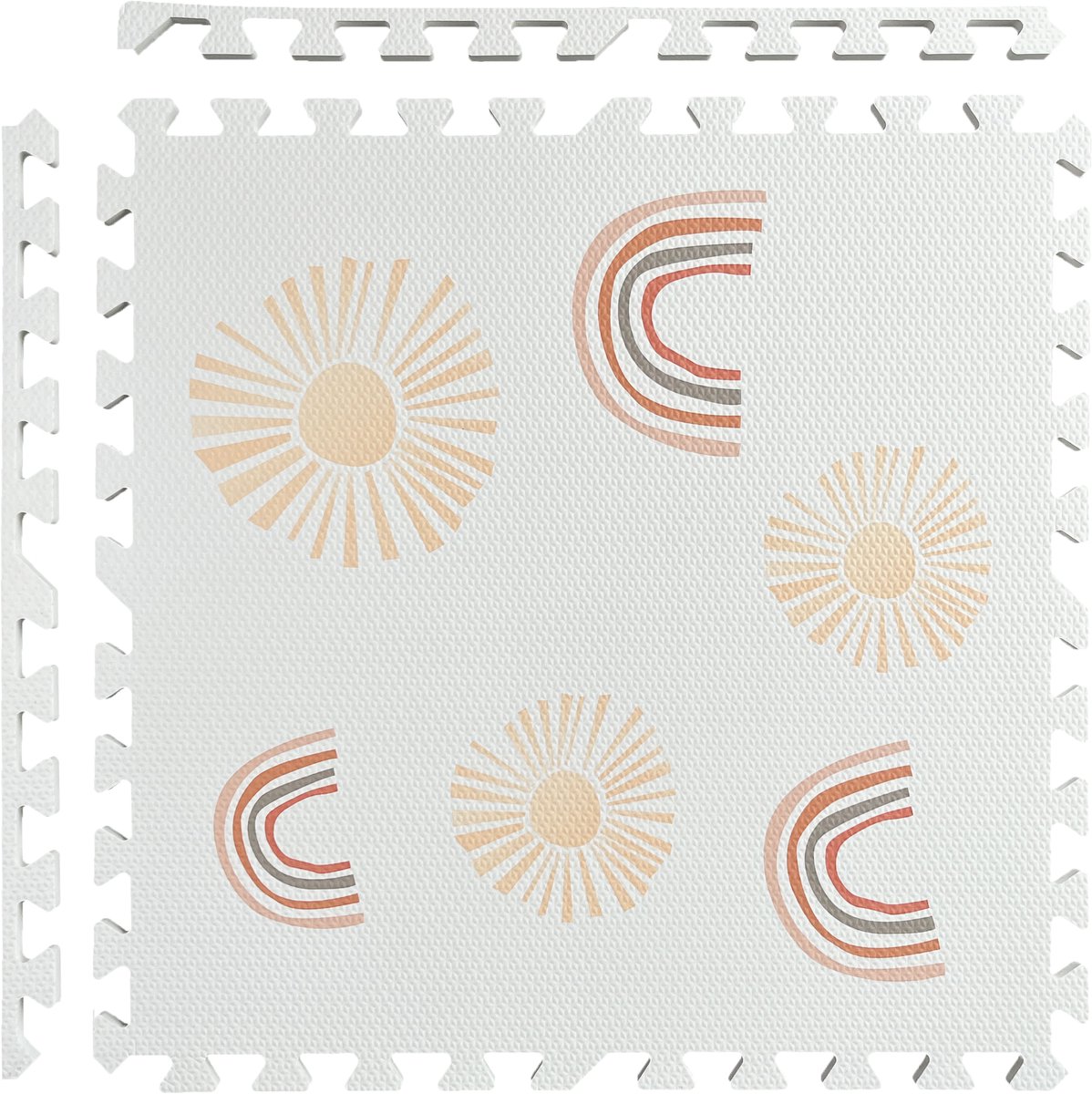 LOEF speelmat - puzzelmat - Speelmat - Dikke foam - Veilig spelen - Kindermat - Rainbow White