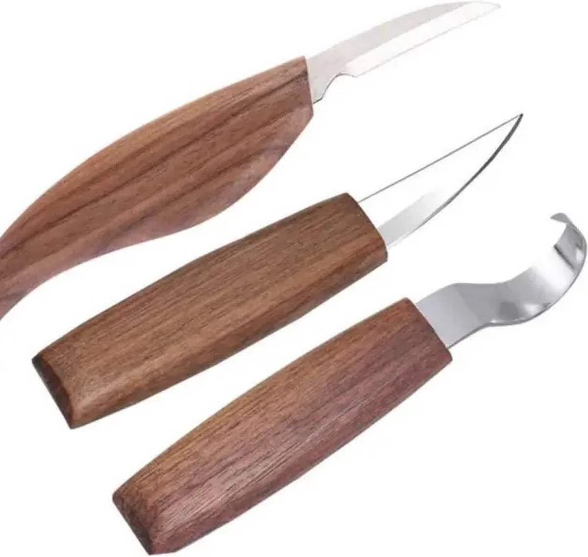 3 Delige - Houtbewerking - Hout snijwerk gereedschap set - Houtsnijmes - Lepelmes - Woodcarving - Houtsnijbeitel - LOUZIR