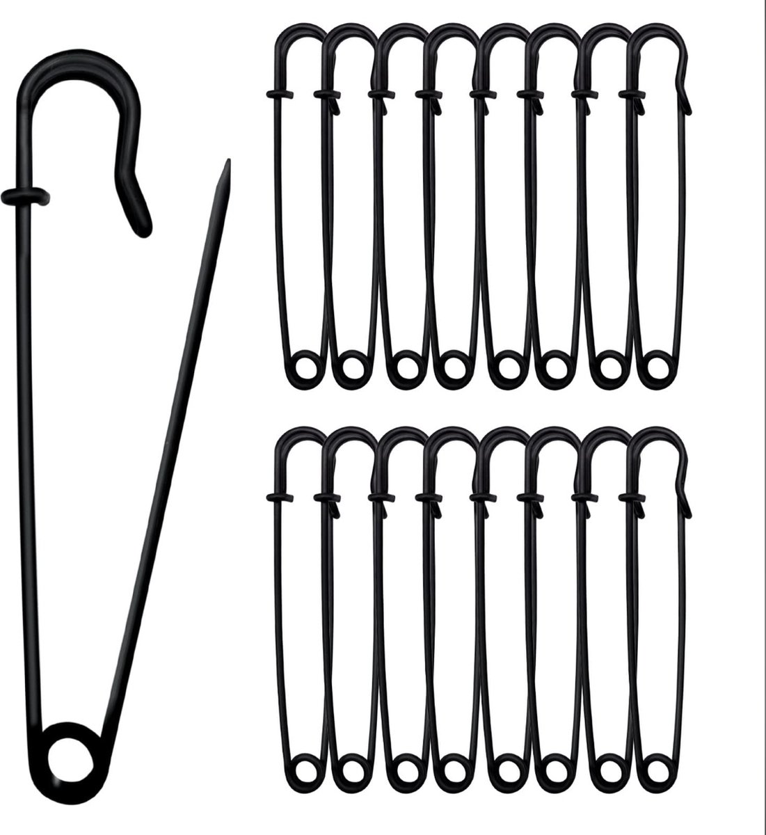 30 Stuks - Grote Veiligheidsspeld - Ponchospeld - Sierspeld - Vestsluiting - Sjaalspeld -  