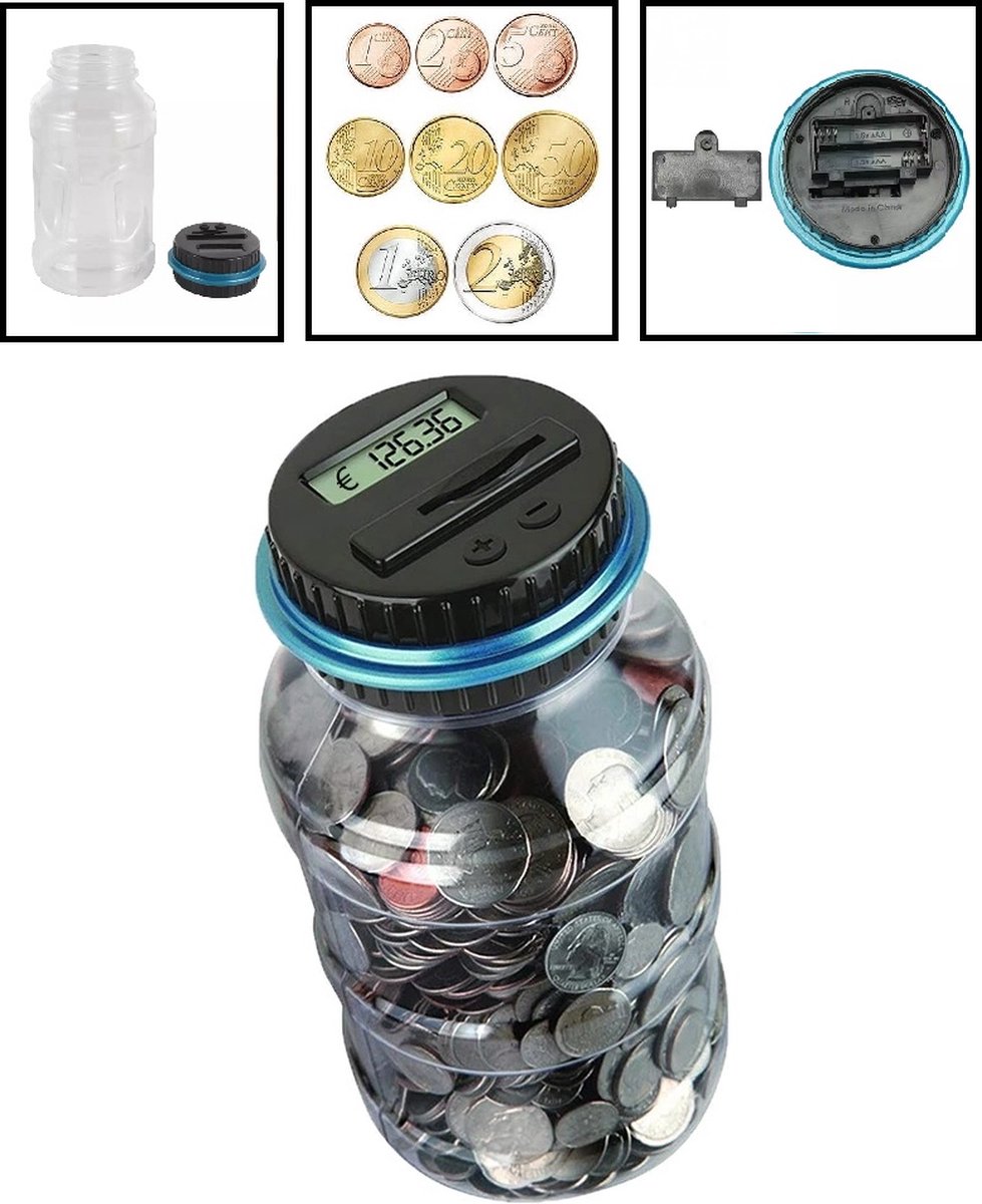 Digitale Spaarpot - Euro Muntenteller Spaarvarken - Geld Voorraadpot - Digital Piggy Bank