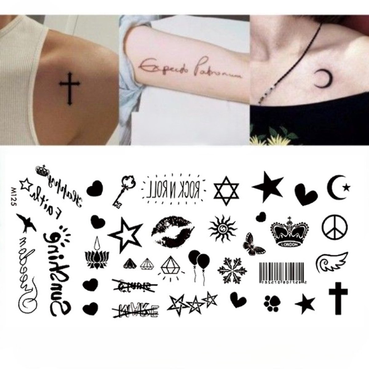 Tijdelijke tatoeages - Waterdichte tijdelijke - Tatoeage nep - Stickers fake - Arm tattoos – Lichaamskunst - Glitter tattoo - Water overdraagbare - Kleine vellen tattoo - LOUZIR