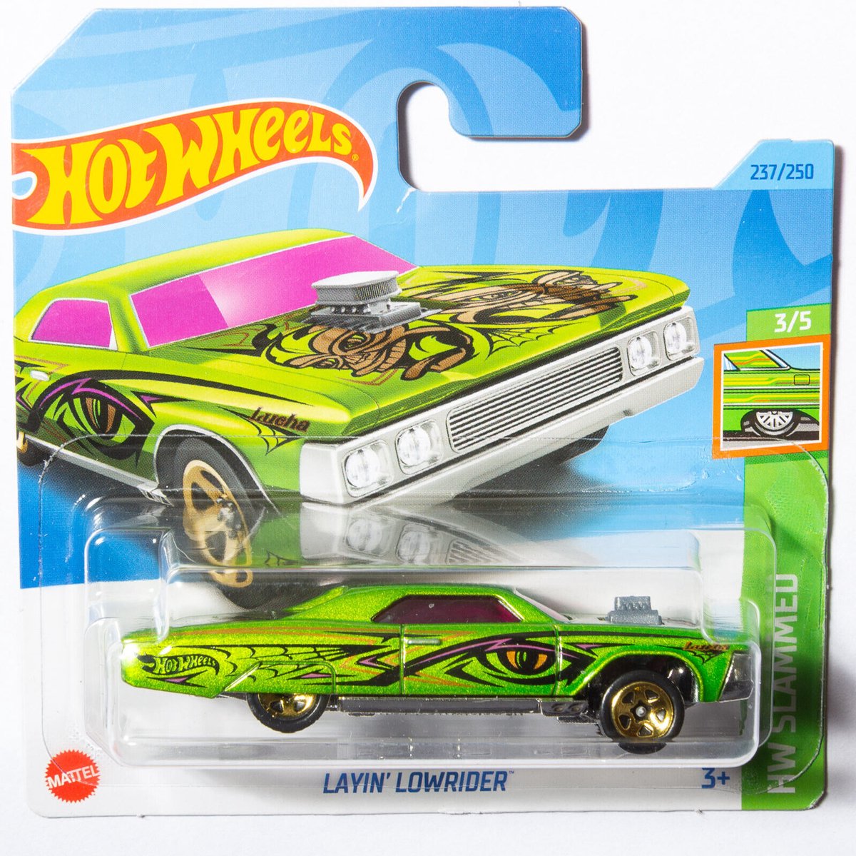 HOT WHEELS LAYIN LOWRIDER GREEN 237/250 HW SLAMMED 3/5 (1:64)
