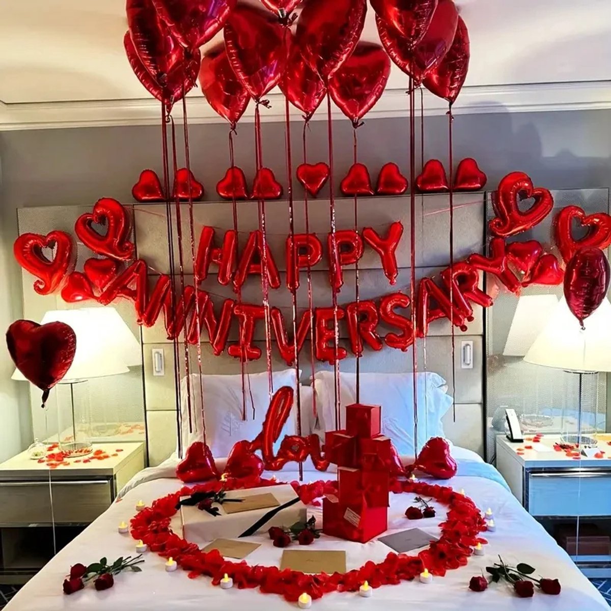 LQVYI – Verjaardag Decoratie Set – 31 Stuks – Aluminiumfolie – Happy Birthday Banner