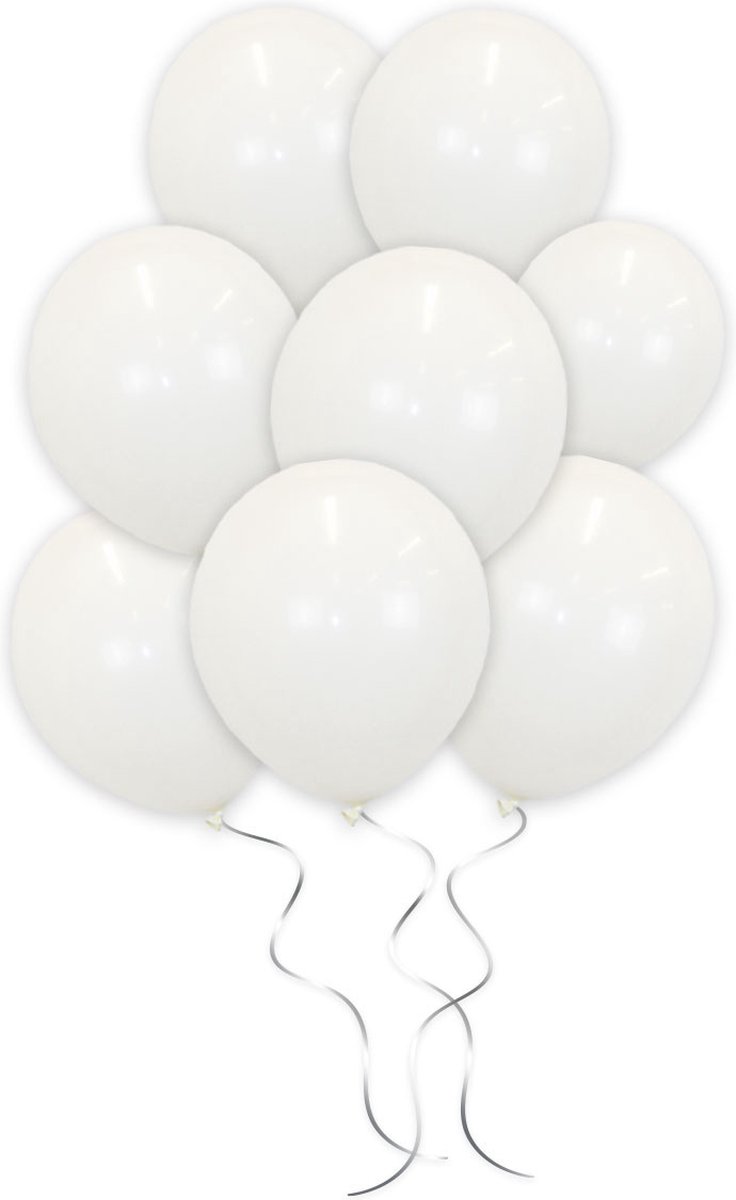 LUQ - Luxe Witte Helium Ballonnen - 10 stuks - Verjaardag Versiering - Decoratie - Feest Latex Ballon Wit - Bruiloft