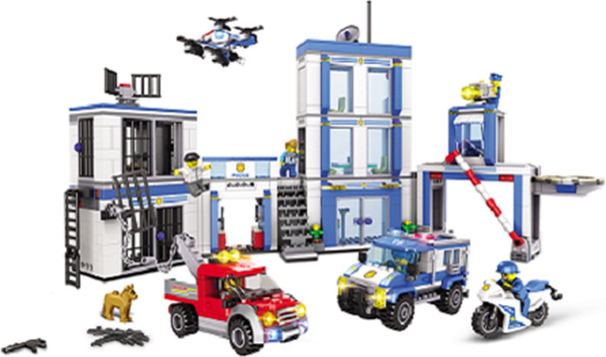 Politiebureau - Bouwset - City Storm Action - Compatible met bekende merken - Giftbox