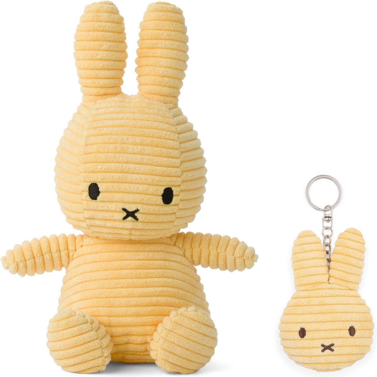 Nijntje Corduroy Buttercream Bundel - knuffel en sleutelhanger