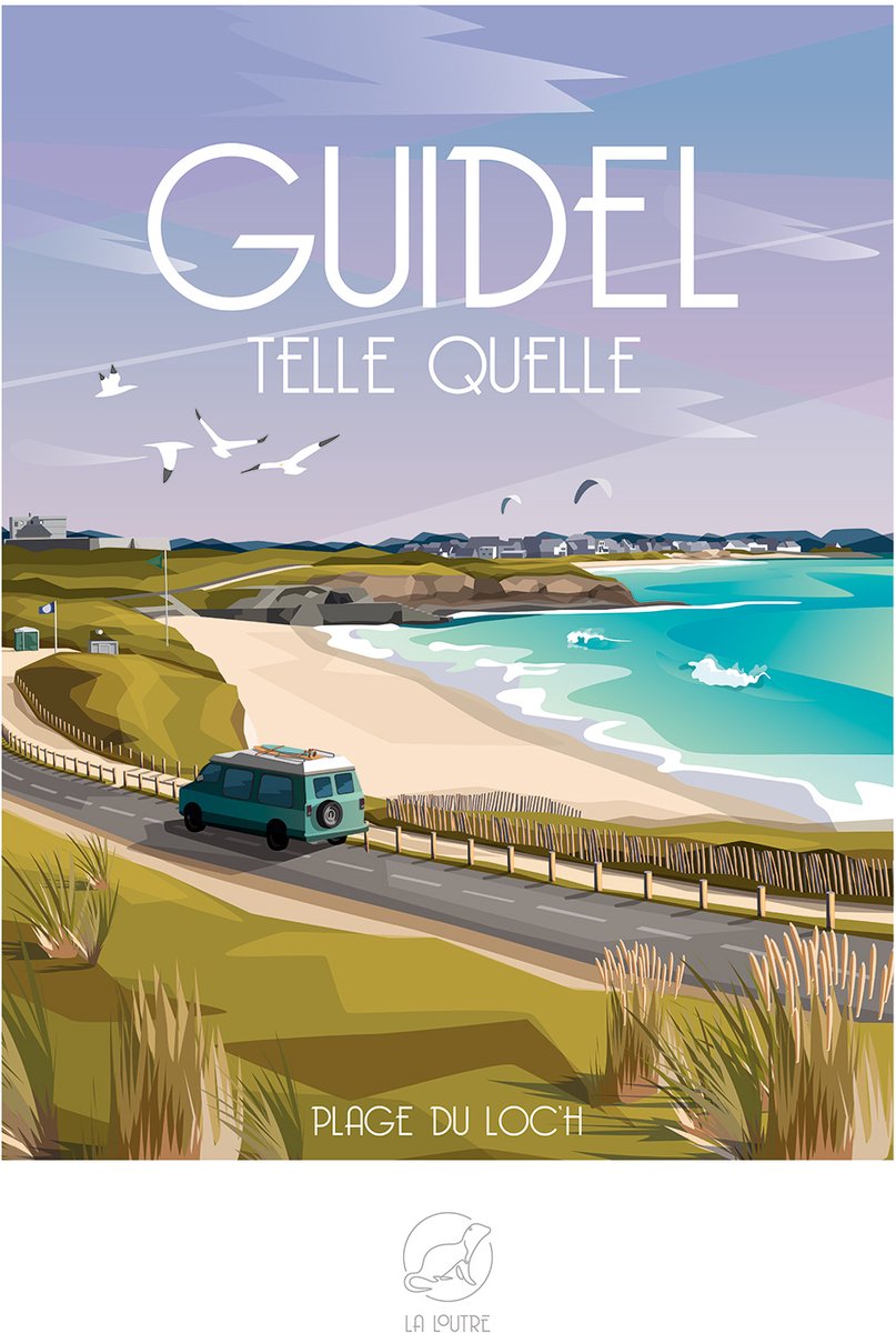 La Loutre puzzel 1000 stukjes - Plage du Loch strand puzzel.