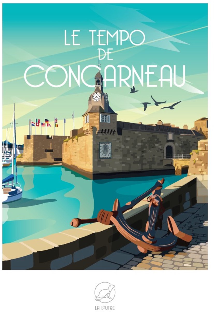 La Loutre puzzel Concarneau 1000 stukjes - legpuzzel volwassenen.