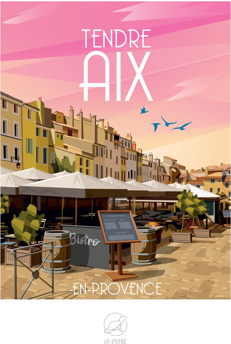 La Loutre puzzel Lovely Aix - 1000 stukjes puzzelspel.