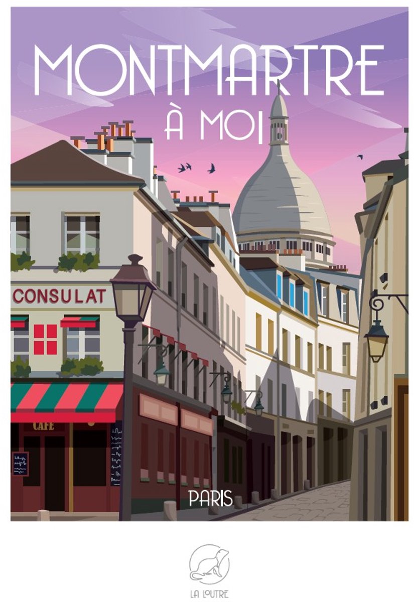 La Loutre puzzel Montmartre Parijs - 1000 stukjes legpuzzel.