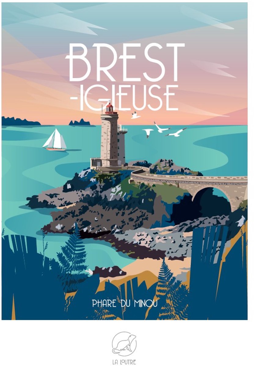 La Loutre puzzel Phare du Minou 1000 stukjes - legpuzzel.