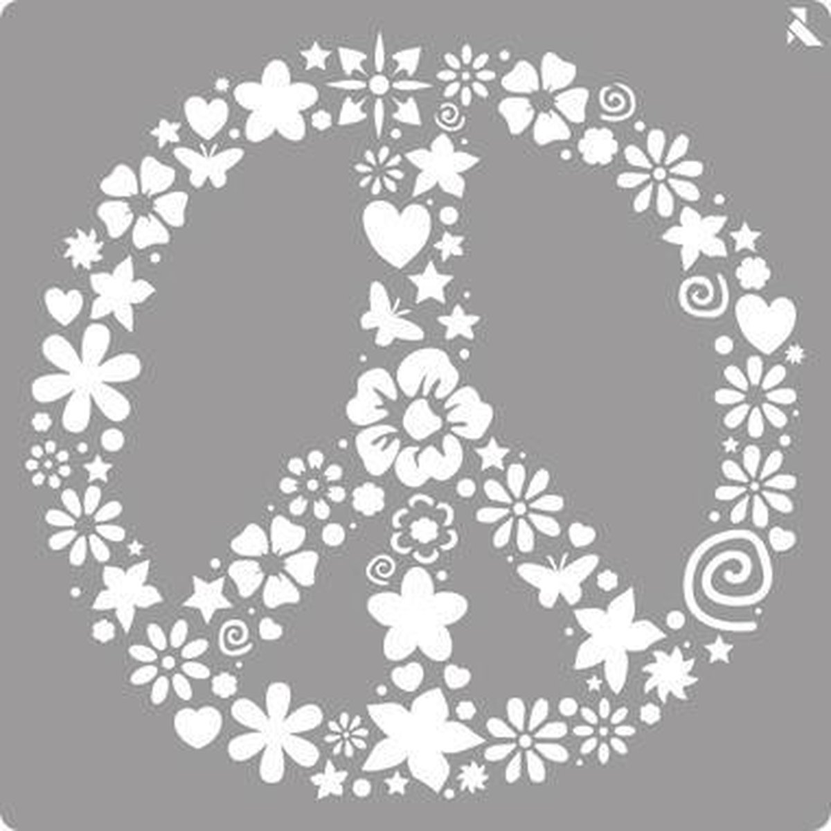   Stencil Peace 20x20cm