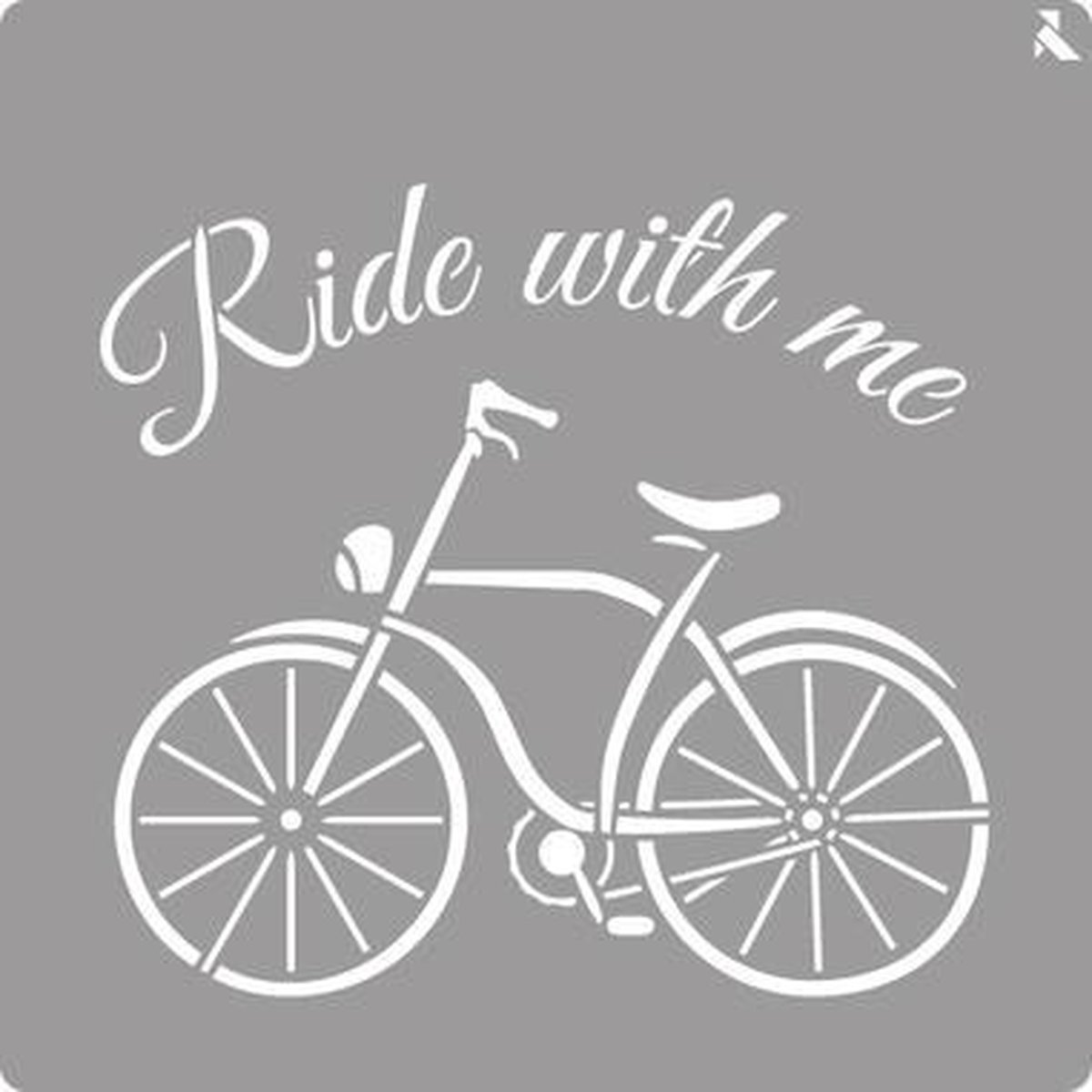   Stencil Ride with Me 20x20cm