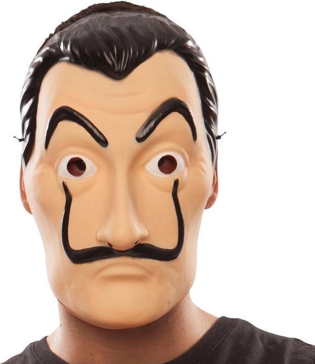 2x stuks la casa de Papel overvaller / bankrover masker - Salvador Dali - carnaval gezichtsmasker