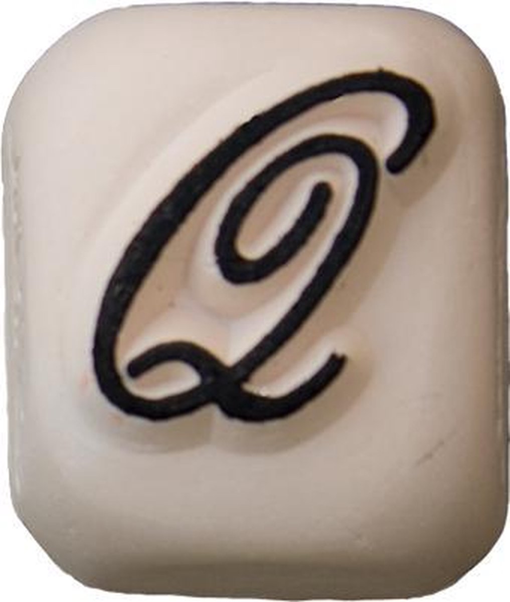 LaDot Tattoo Stempel Steen - S125Q - Small - Letter Q - Nep Tattoo - Black Tattoo - Kinderen en Volwassenen
