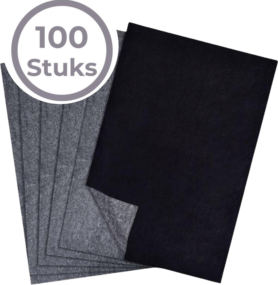 Laavir® Professioneel Carbonpapier Zwart – 100 Vellen – A4 Formaat – Voor Tekenen, Overtrekken & Ambachten – Geschikt voor Hout, Metaal, Glas & Klei