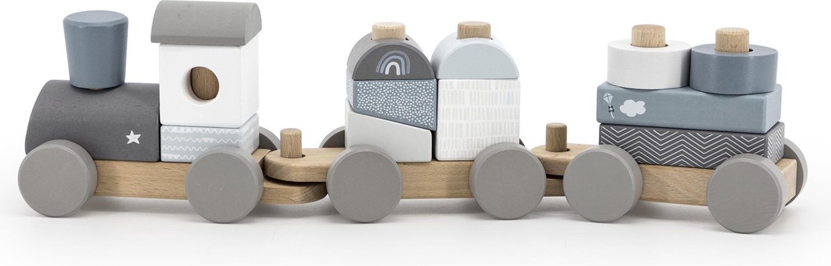 Label Label Blauw Houten Speelgoed Trein LLWT-25170