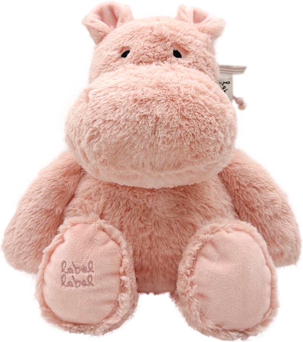 Label Label Hippo Harvey Roze 26 cm Knuffel LLPL-04014