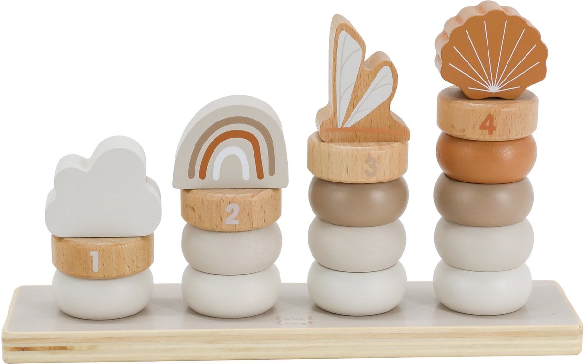 Label Label Nougat Houten Stapelringen LLWT-27570
