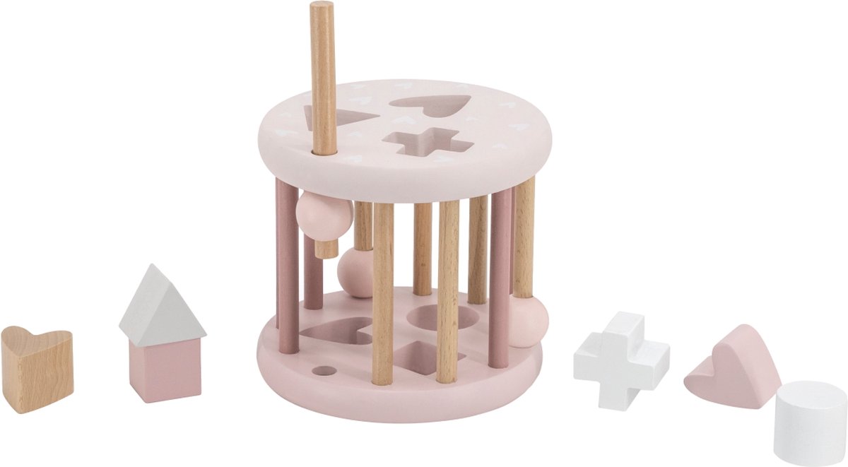   Roze Houten Rollende   LLWT-34345