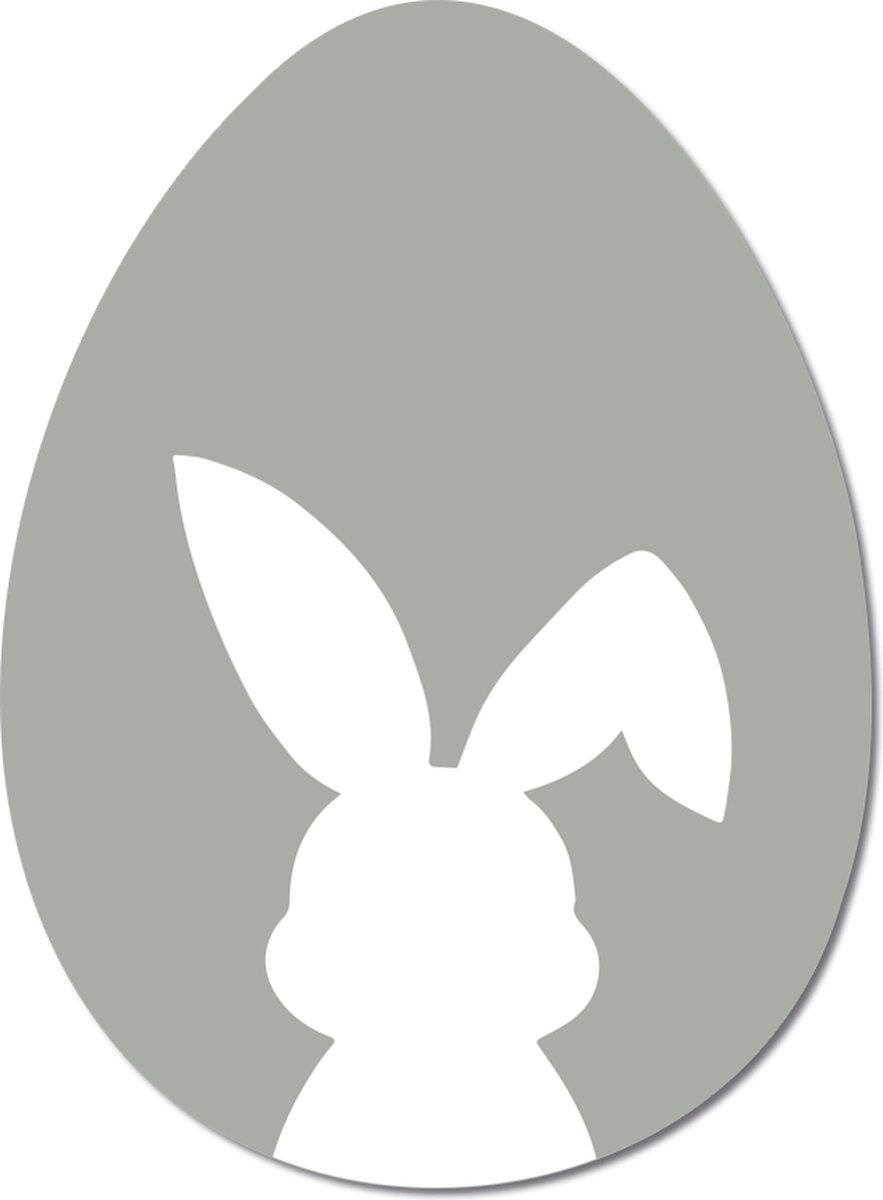 Label2X - Paasei Decoratie Konijn Groen - 20 cm hoog - Paasdecoratie - Pasen versiering